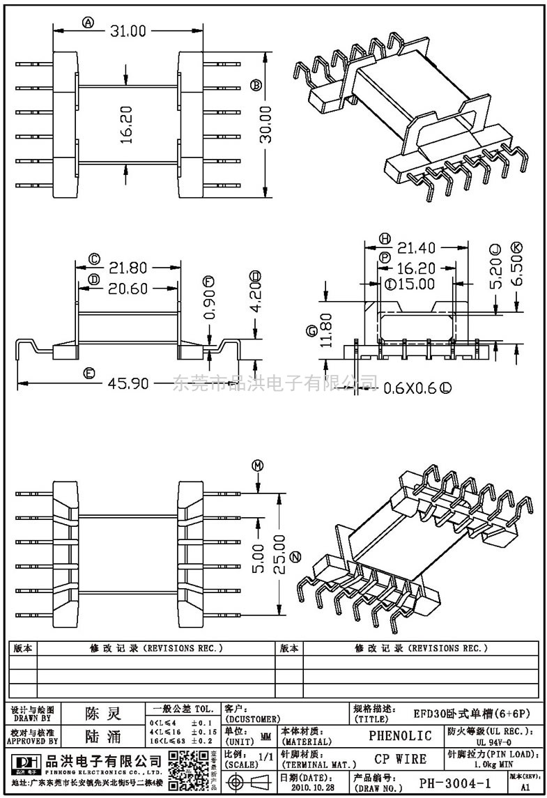 PH-3004-1 EFD30臥式單槽(6+6P)