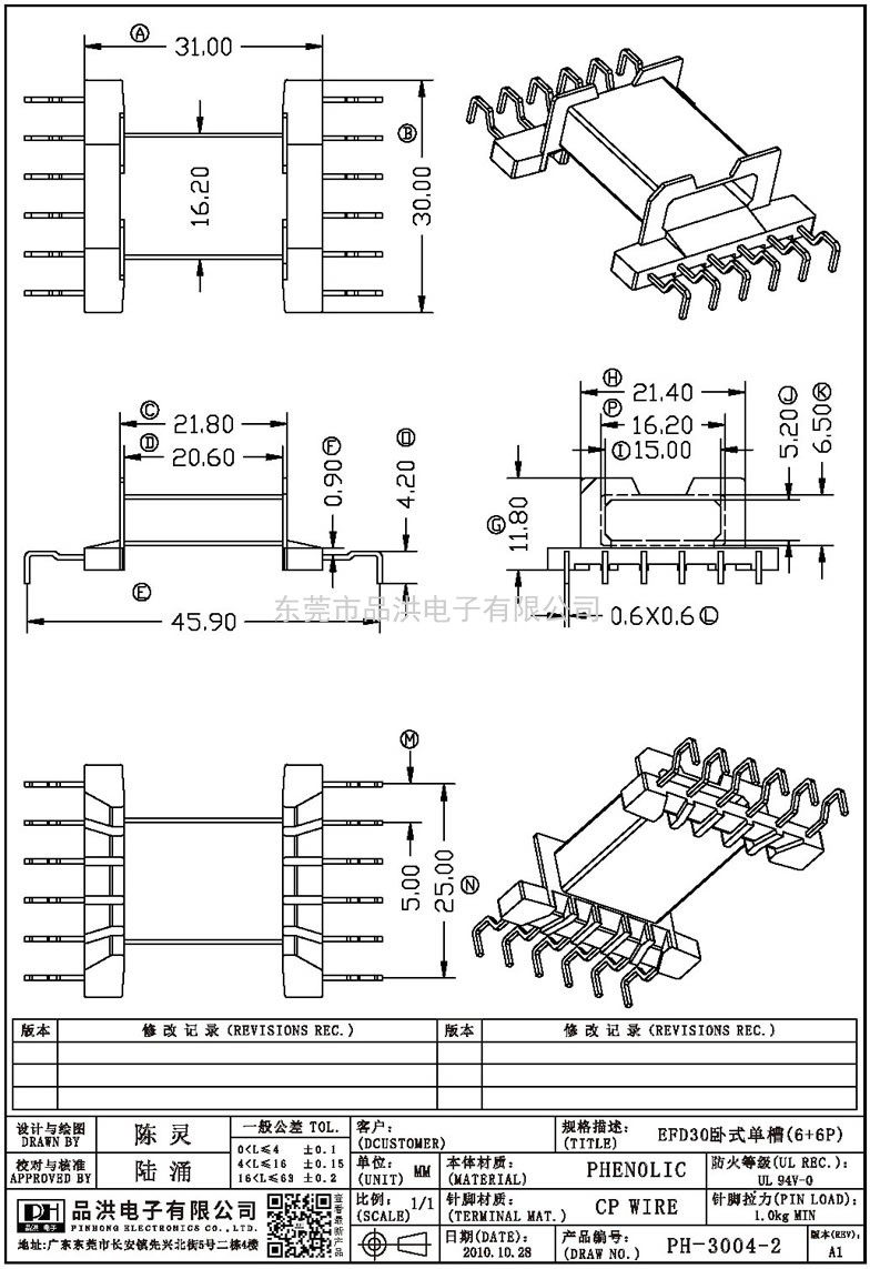 PH-3004-2 EFD30臥式單槽(6+6P)