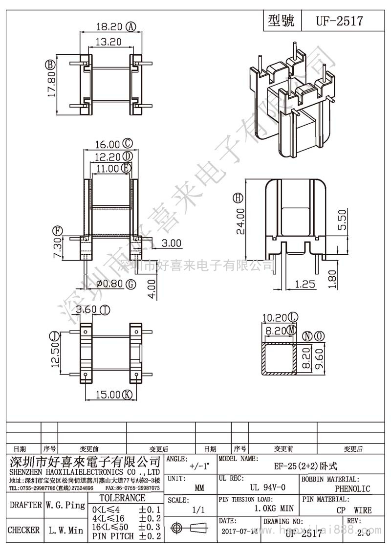 UF-2517 UF-25(2+2)臥式