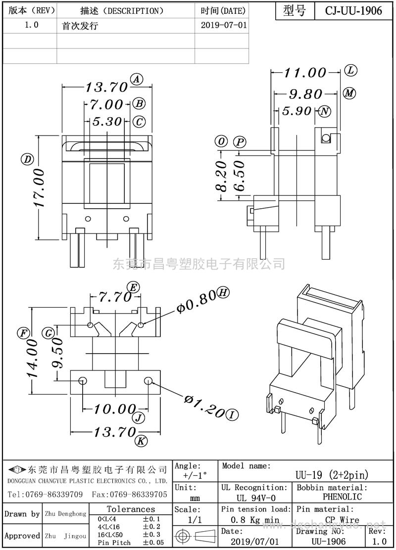 CJ-1906 UU19臥式(2+2)U型針