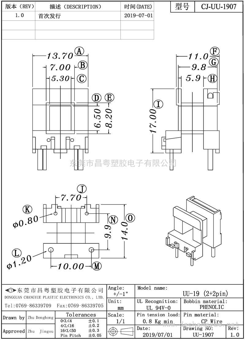 CJ-1907 UU19臥式(2+2)U型針