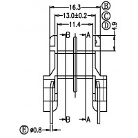 EE-2511/EE-25臥式(2+2PIN)