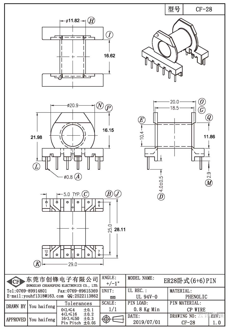 CF-28/ER28臥式(6+6)PIN