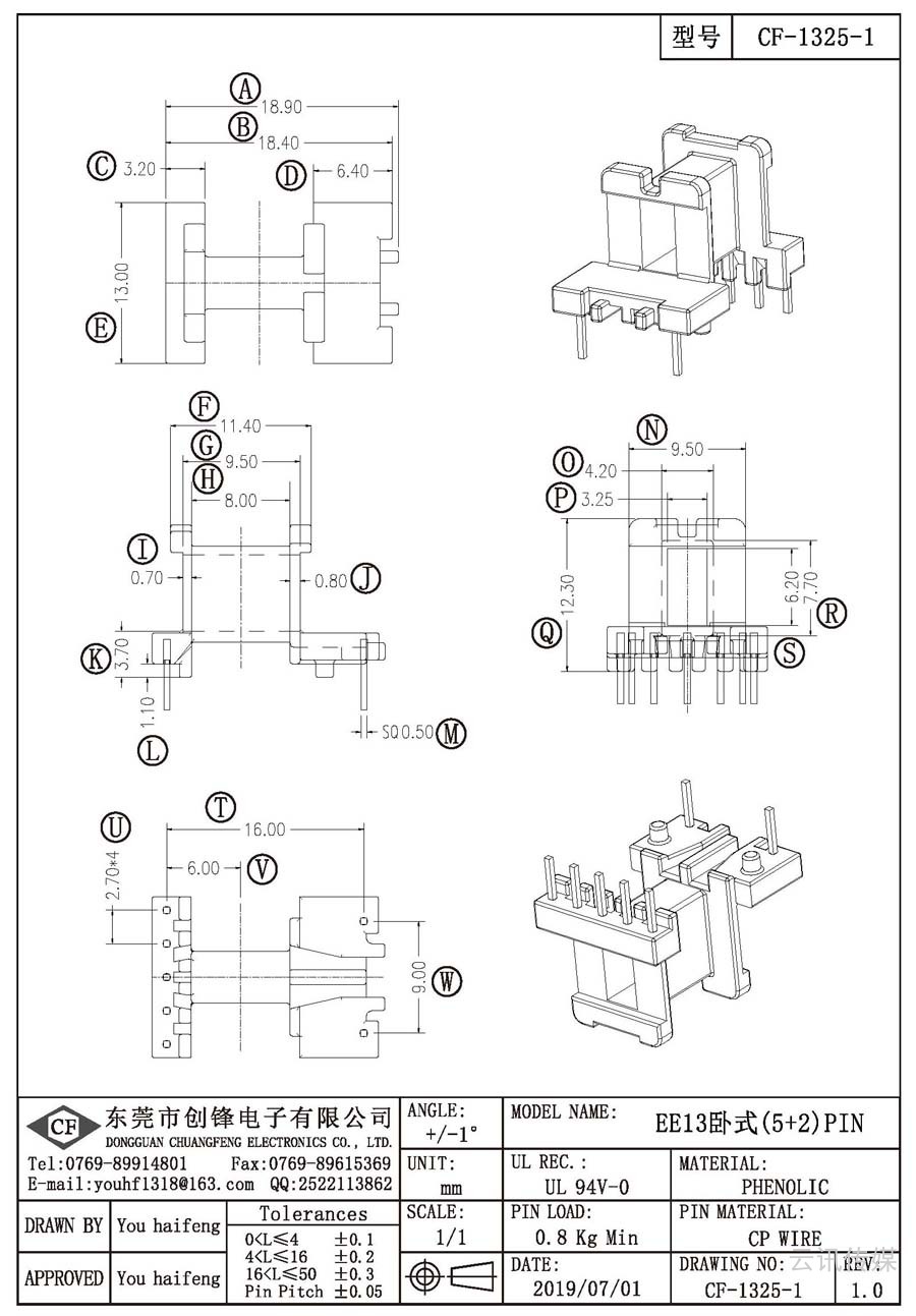 CF-1325-1/EE13臥式(5+2)PIN