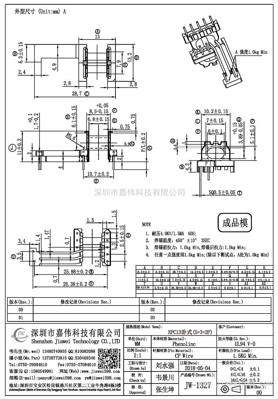 JW-1327/EPC13臥式(5+3+2P)