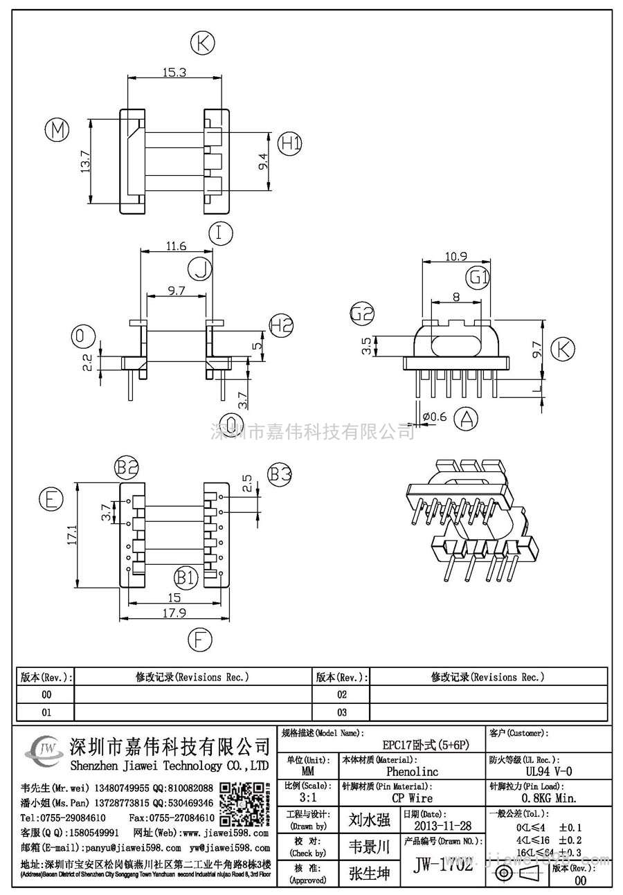 JW-1702/EPC17臥式(5+6P)