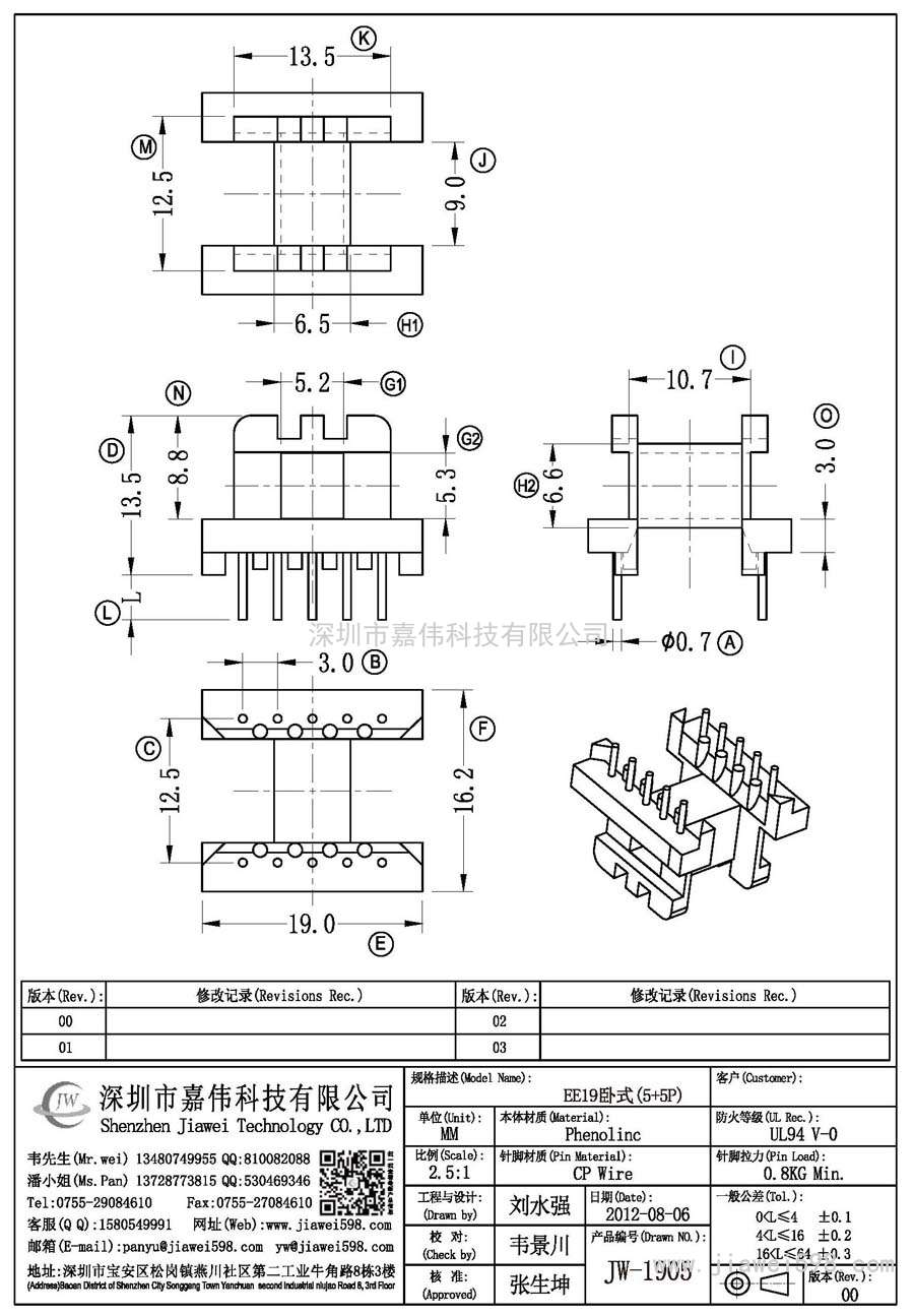 JW-1905/EE19臥式(5+5P)