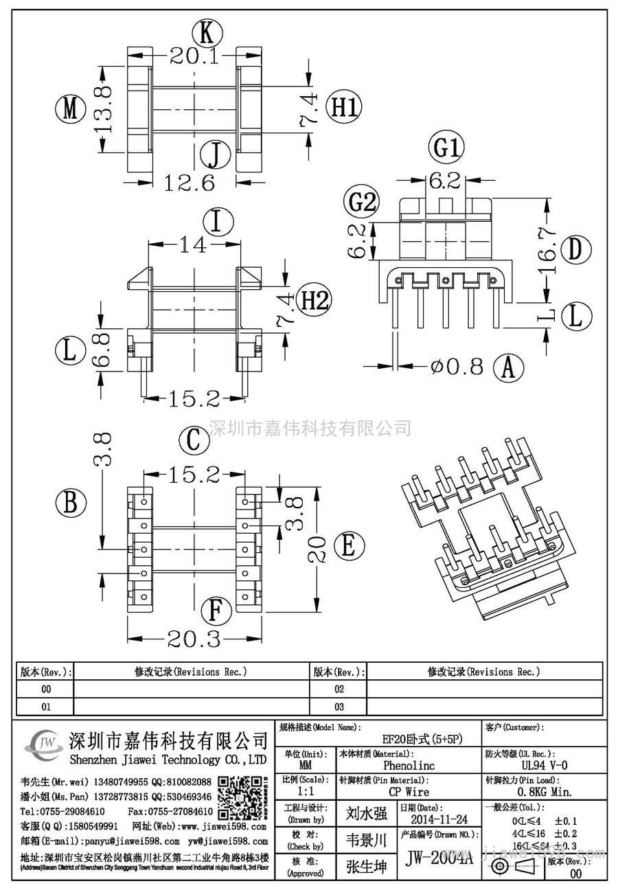 JW-2004A/EF20臥式(5+5P)