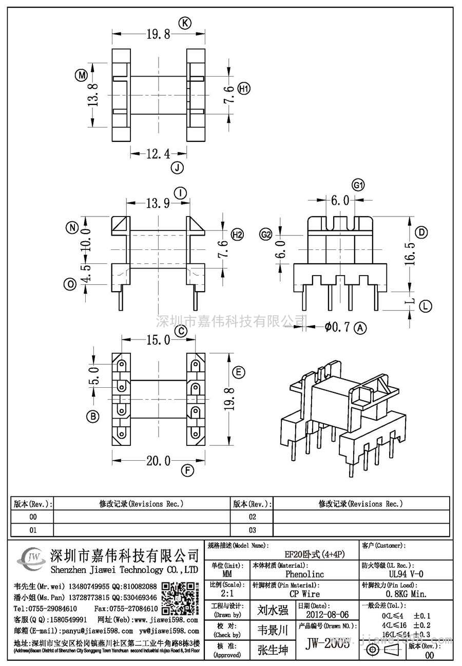 JW-2005/EF20臥式(4+4P)
