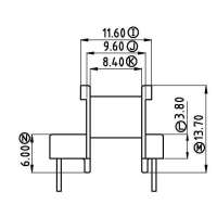 EE-1608-5/EE-16臥式(5+5PIN)X