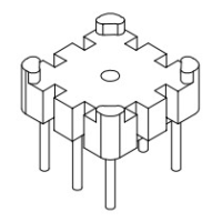 HX-006 磁環底座 3+3針 BASE