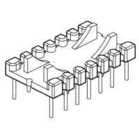 HX-022 磁環底座 7+7針 BASE