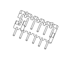 HXF-030 磁環底座 6+6針 BASE