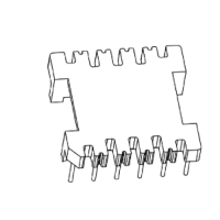 HXF-3303 磁環底座 6+6針 BASE